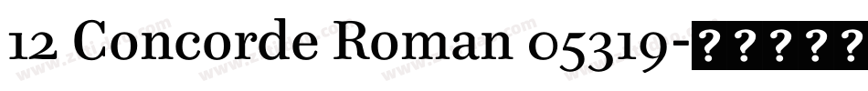 12 Concorde Roman 05319字体转换